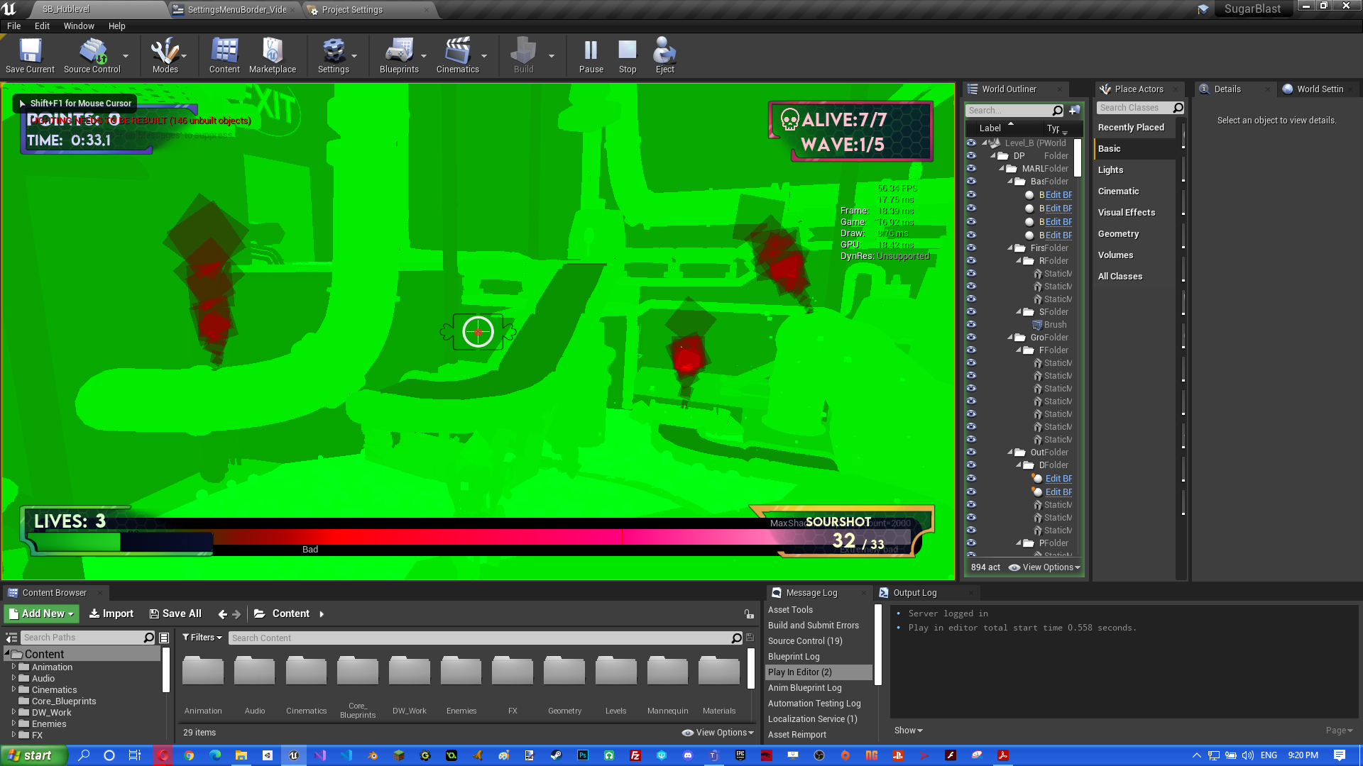Final result of shader optimization.